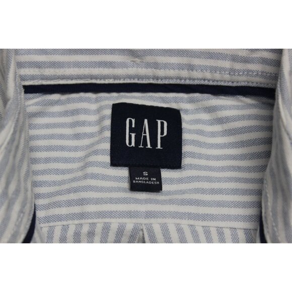 Gap men's striped button down collar classic long sleeve Oxford shirt S - Picture 6 of 12